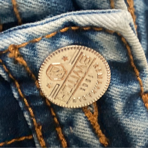 Switch Jeans Remarkable Sz 10 Kids Girls Blue Graffiti adjustable distressed - Picture 8 of 16